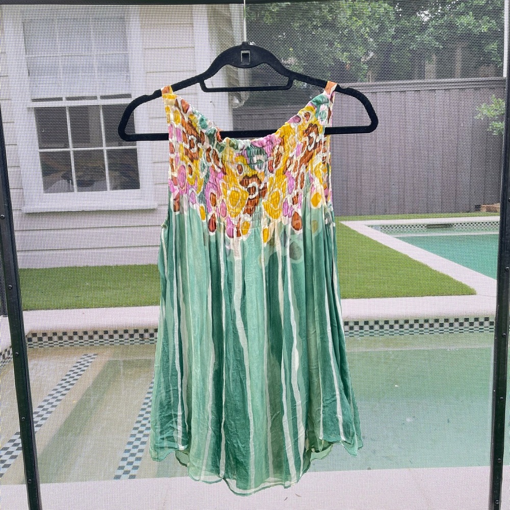 Colorful Silk top